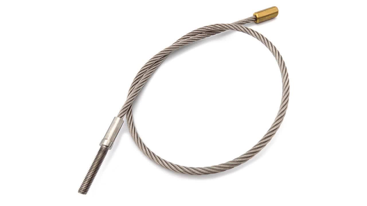 1/16" Diameter 7x7 Galvanized Cable With Threaded Plug End Fitting