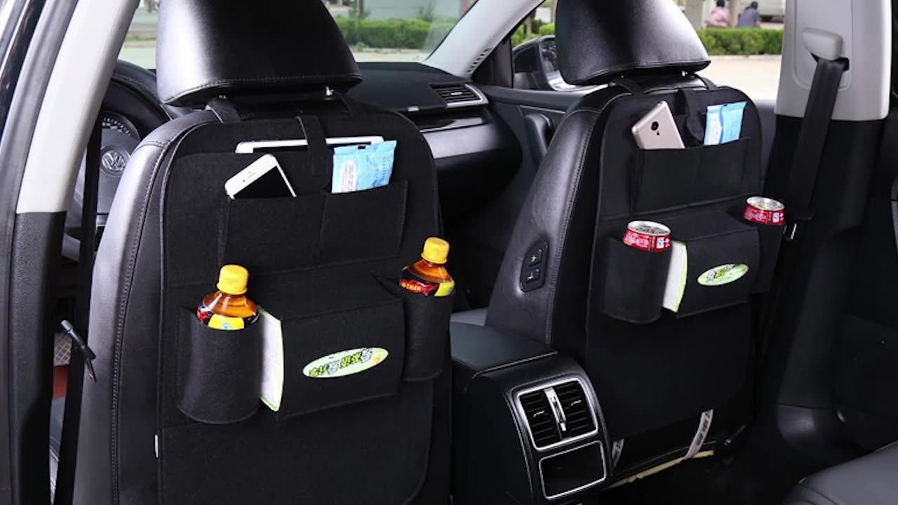 New Design Eco Friendly Wool Felt Car Back Seat Organizer Car Seat