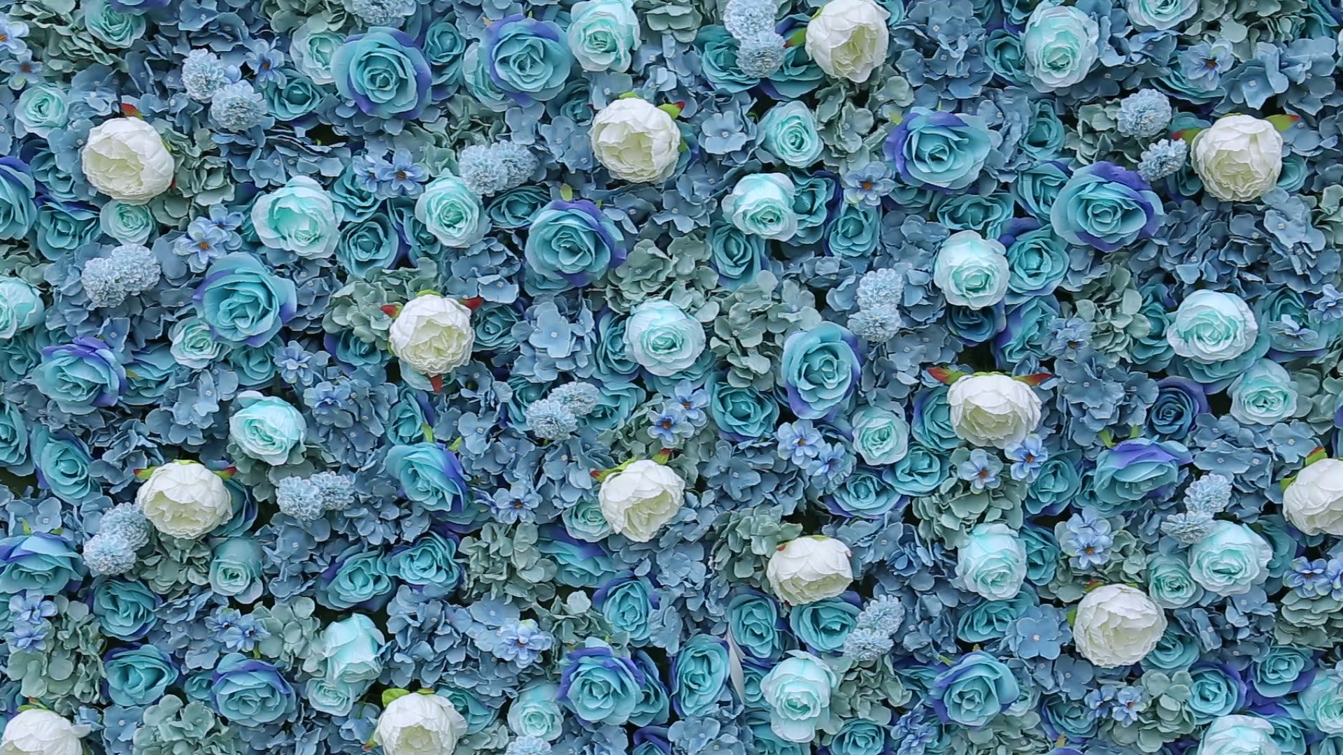 wedding decoration backdrop silk artificial flower wall, View flower