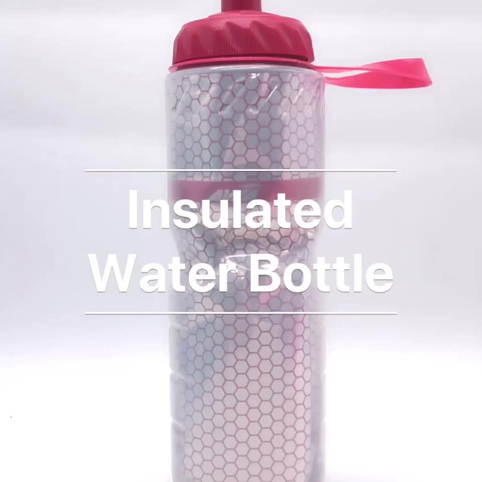 Hot Sale Double Wall Insulated Plastic Bicycle Sports Water Bottle With