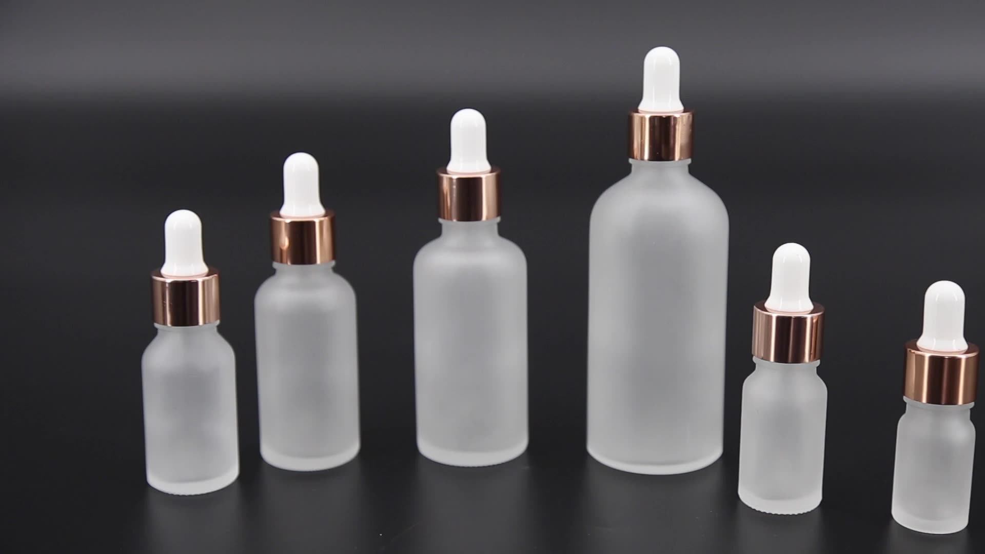 Essential Oil Bottle Sets Glass Bottle With Rose Gold Dropper Cap Empty Cosmetic Cuticle Oil