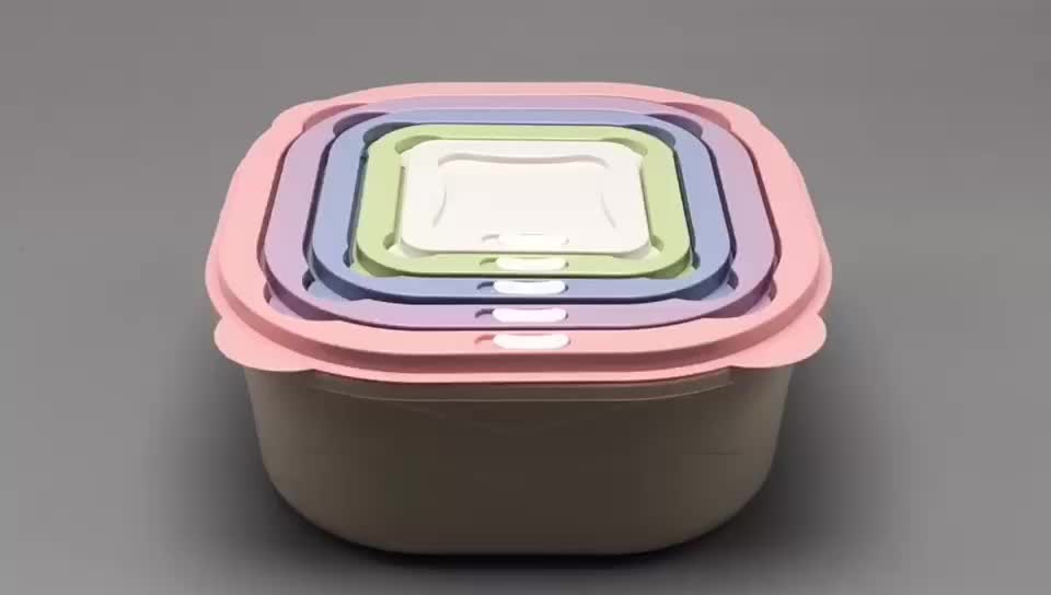 Food Storage Container With Lids Lunch Box 7pack Square Food Organizer