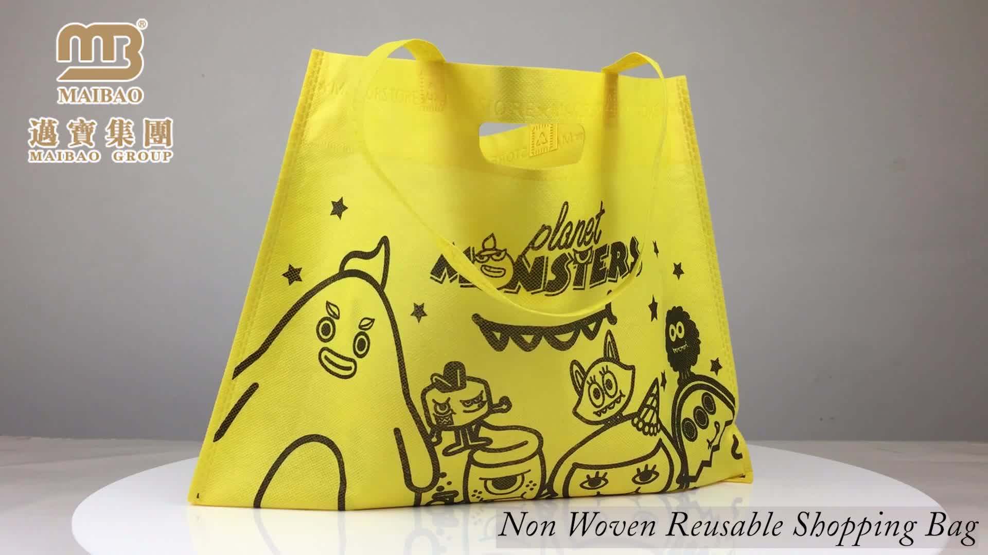 Wholesale Custom Printed Eco Friendly Recycle Reusable Pp Laminated Non Woven Tote Shopping Bags