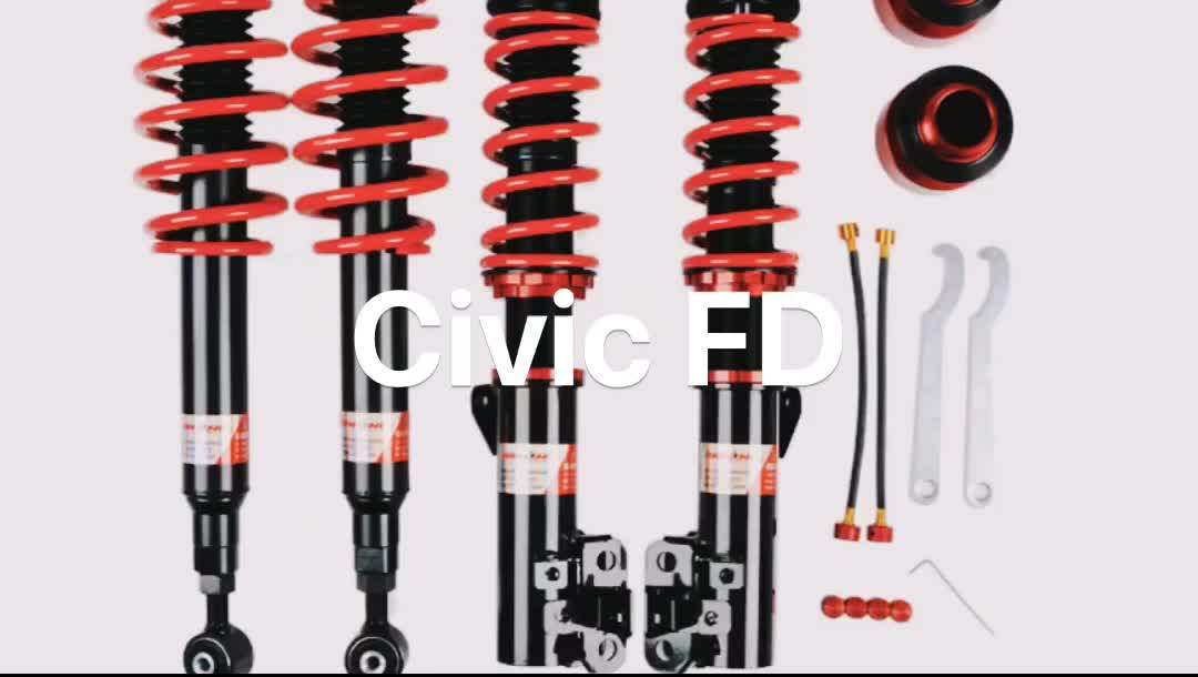 Damping Height Adjusting Coilover Suspension Shock Absorber Coil Spring