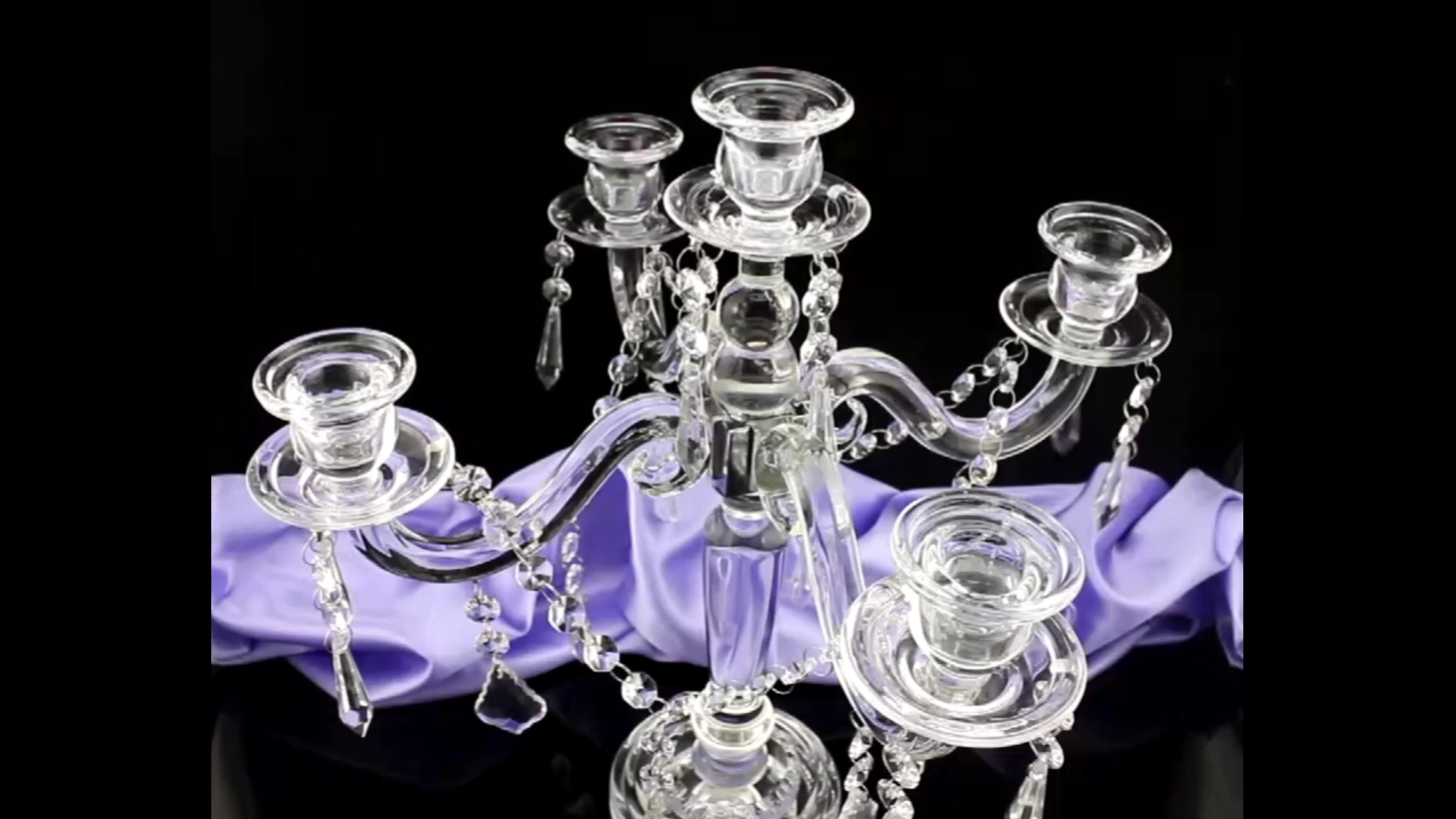 Candelabros De Vidro De Cristal Para Casamento,Candelabros Com Suporte