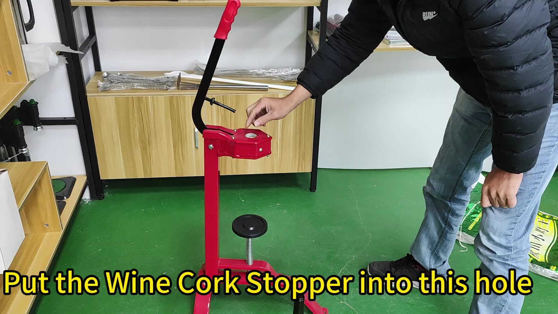 Manual Wine Bottle Floor Home Wine Making Corks Bottle Capping Sealing Machine Box Metal Wine