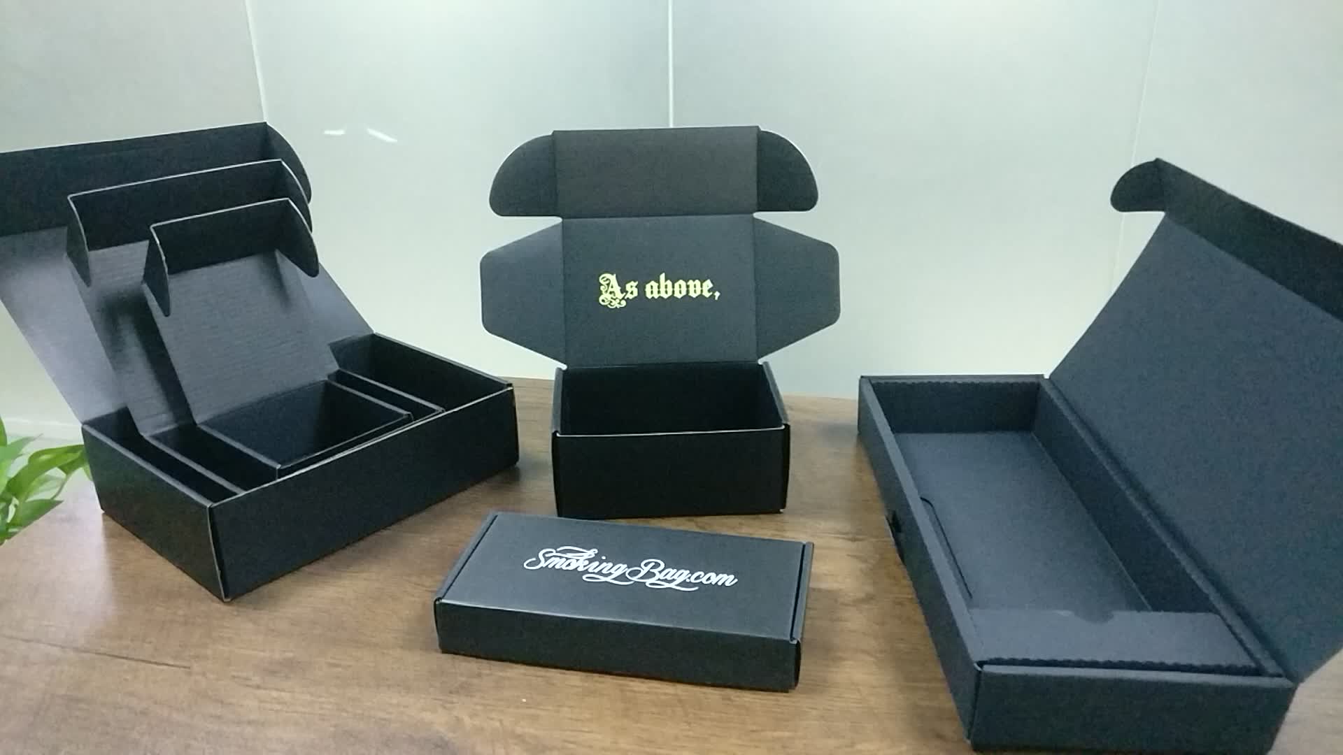 Small Black Luxury Matt Customized Cheap Custom Logo Shipping Mailing