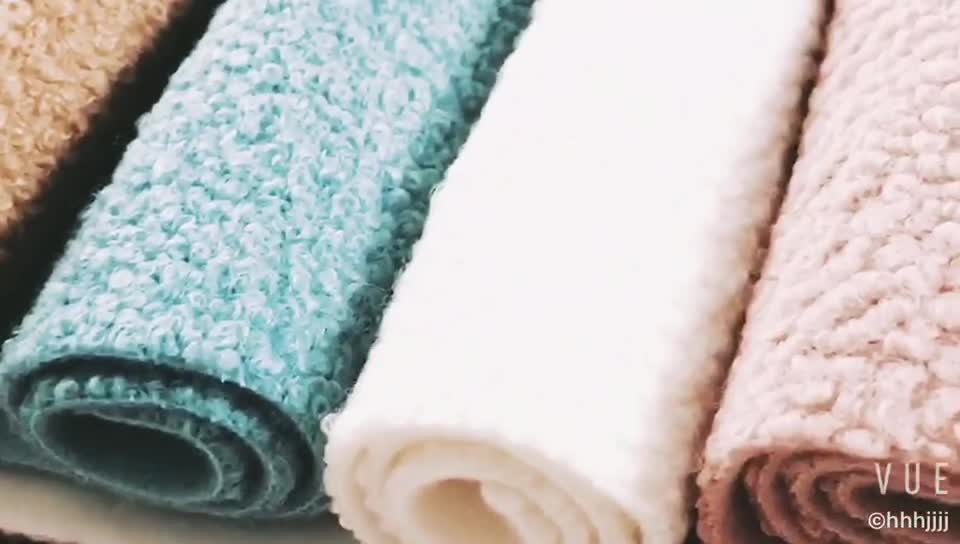 Knitted 100 Polyester Two Sides Faux Fur Sherpa Fleece Fabric