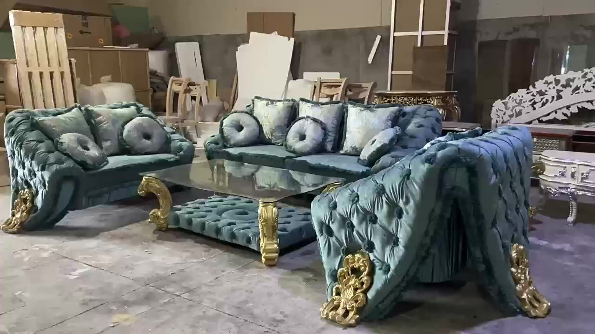 Victorian Royal Luxury Sofa Couch Seat Antique Meuble De Salon En Bois Villa Living Room