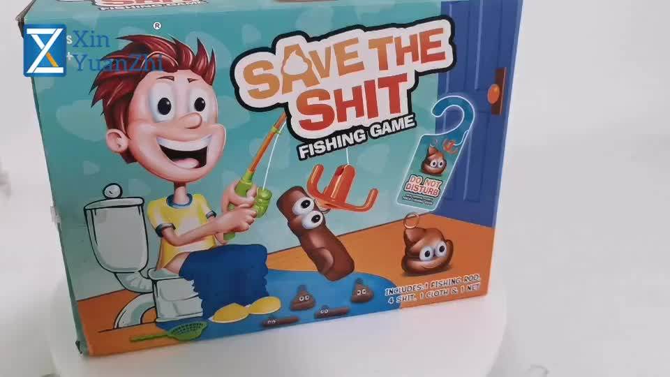 Novelty Bath Room Shit Poop Toy Fishing Game Set With Rod & Net Buy