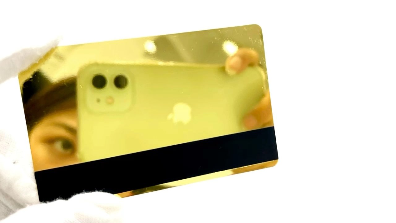 Laser Engraved Debit Atm Visa Cards Customizable 24k Mirror Gold Blank