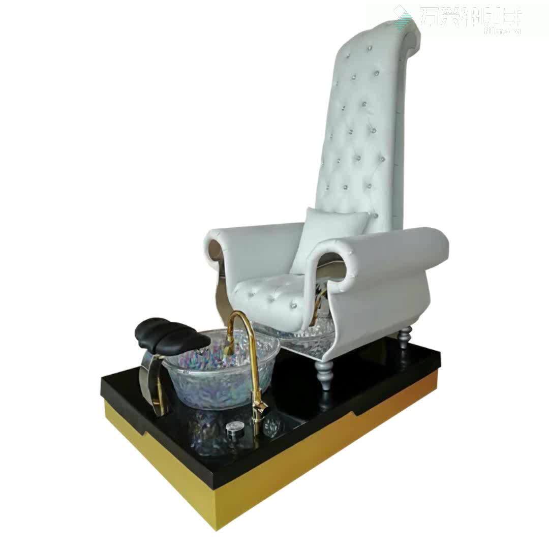 Royal High Back Beauty Salon Pipeless Pedicure Spa Foot Rest Chair