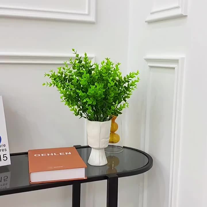 Shrubs Plastic Greenery Plants Eucalyptus Leaves Bushes Artificial