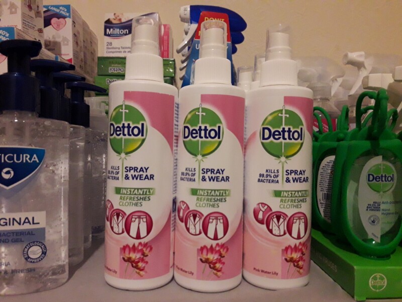 UK direct mail Dettol clothes clothes alcohol disinfection spray 250ml sterilization with 6 bottles of package tax