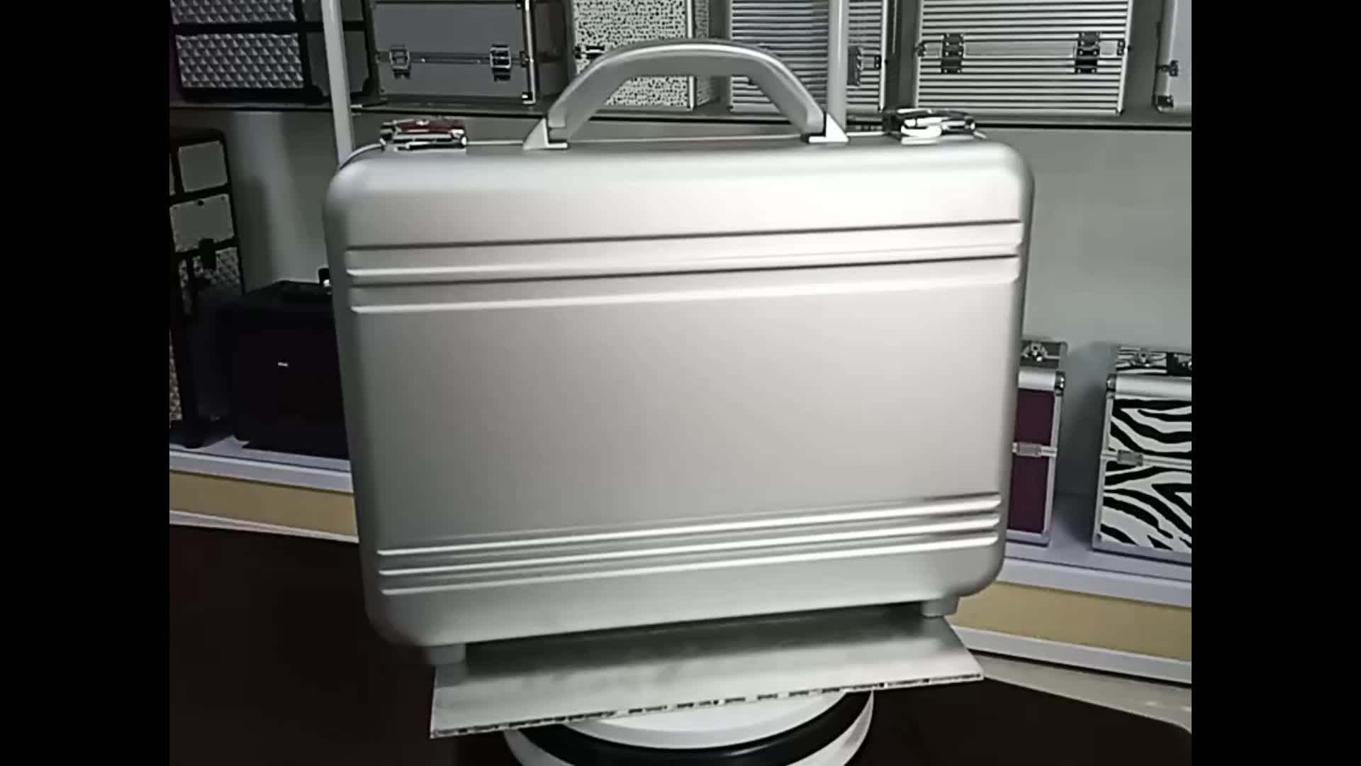 Beauty Hard Shell Business Aluminium Metal Notebook Laptop Briefcase