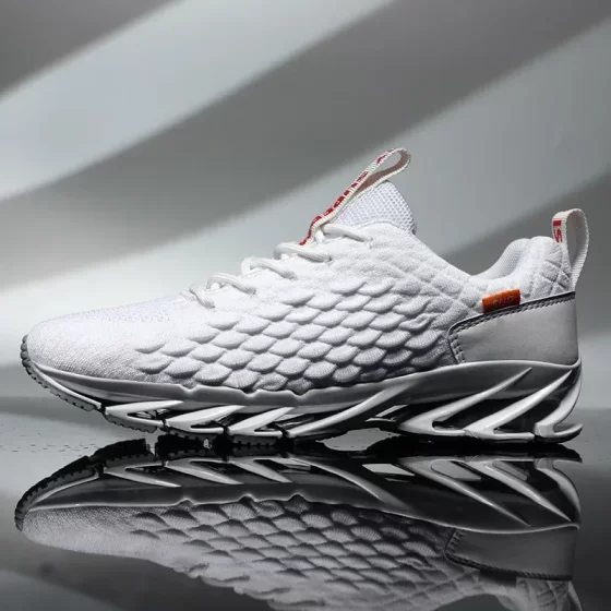 Cross-border Large Size Men's Shoes 2023 Autumn and Winter Mesh Popular Men's Trendy Shoes Casual Sports Running Blade Fleece Men's Shoes