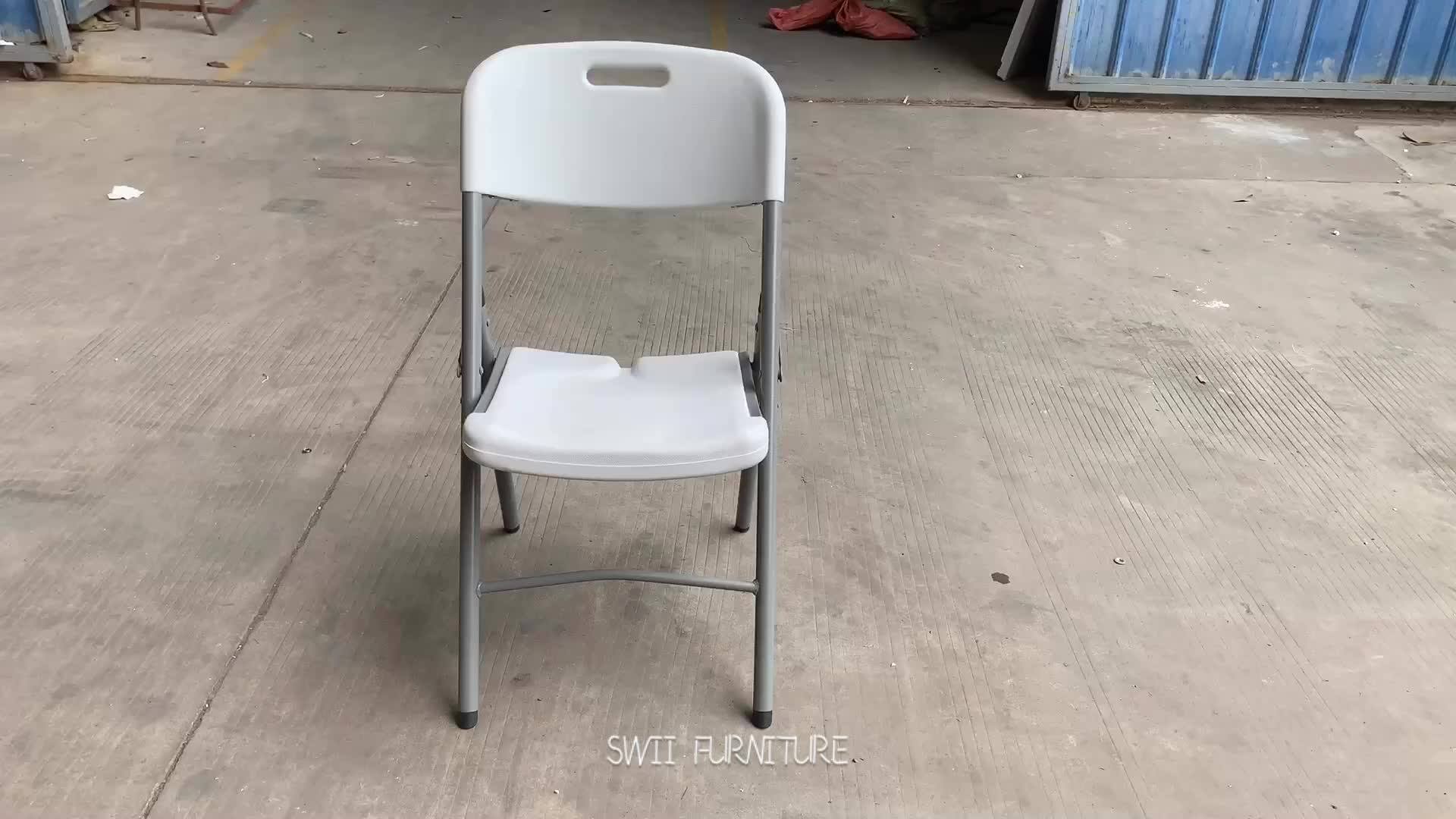 Swii Furniture Metal Frame Cheap Price Outdoor Folding Plastic Chairs