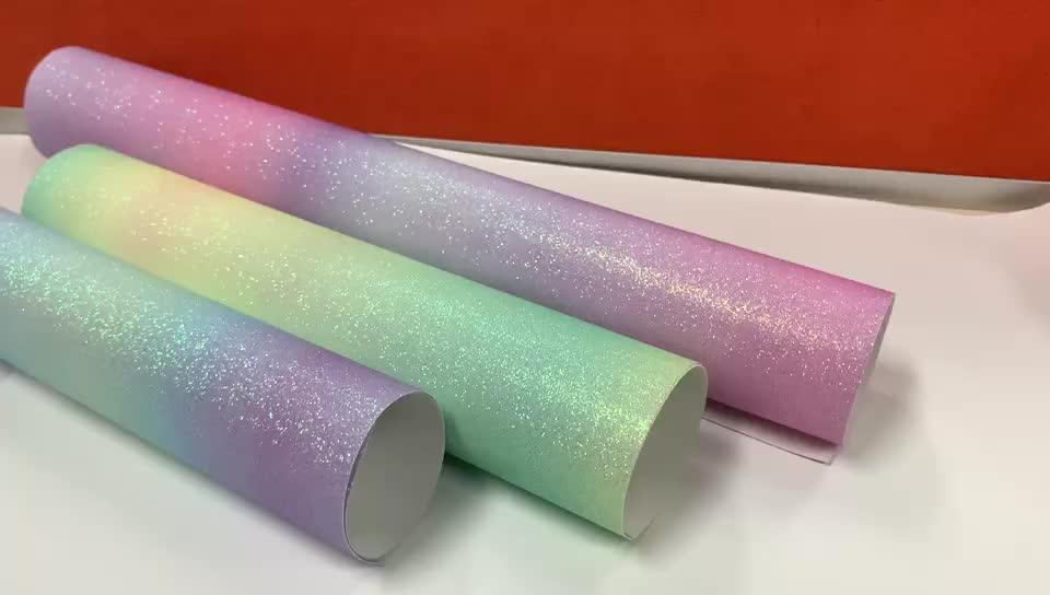 Rainbow Ombre Glitter Paper Cardstock Customized Buy Ombre Color