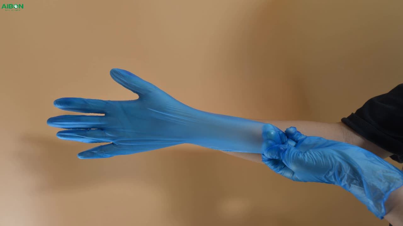 Hot Sale Pvc Blue Latex Powder Free Vinyl Gloves Buy Powder Free