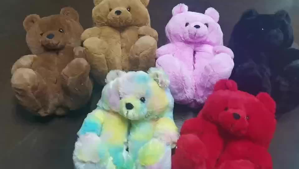 Plush Teddy Bear Bedroom Slippers Women Shoes Indoor House Slippers Buy Teddy Bear Slippers