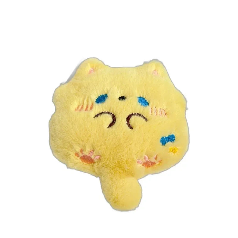 New cotton-filled chubby cat squeak doll plush doll bouquet brooch decoration kitten pendant