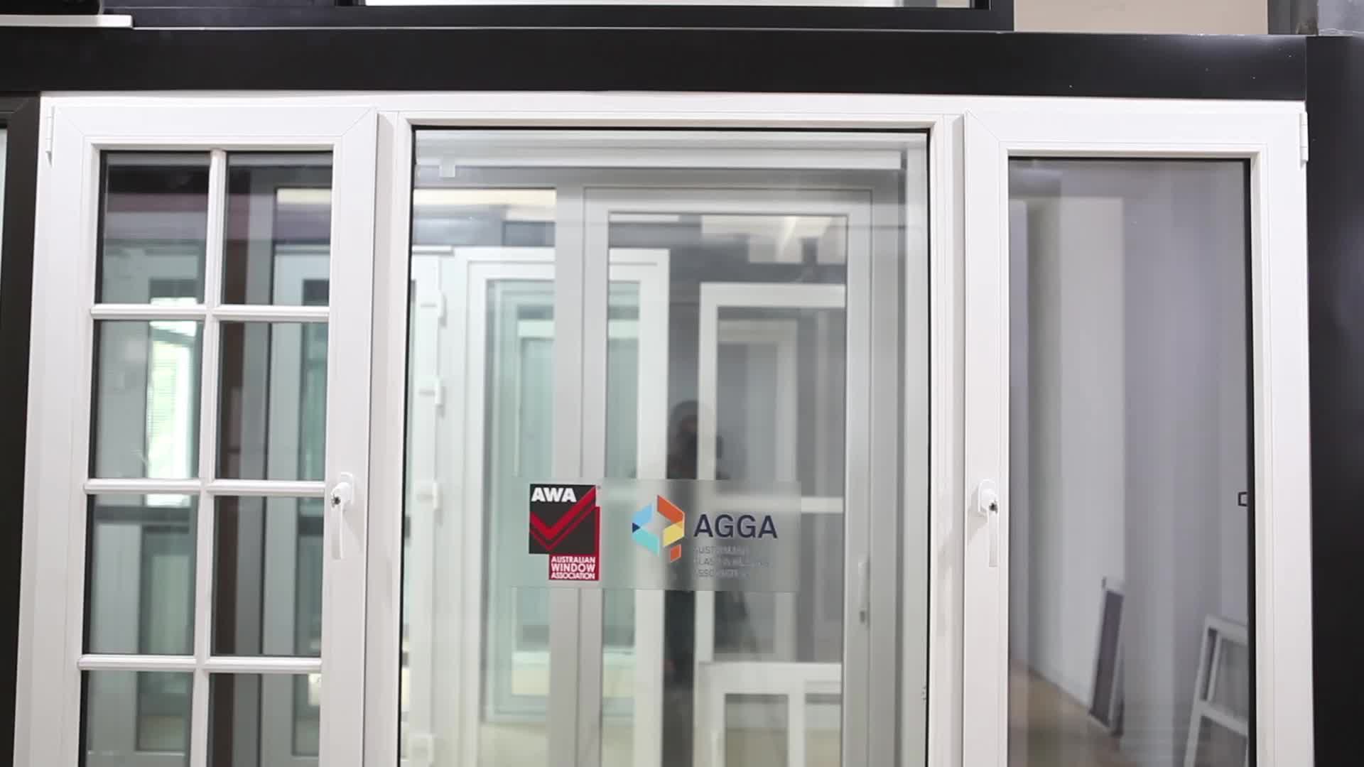 Nzs4211 Hurricane Impact Double Glazed Vinyl Storm Casement Windows,Plastic Glass Vinyl French