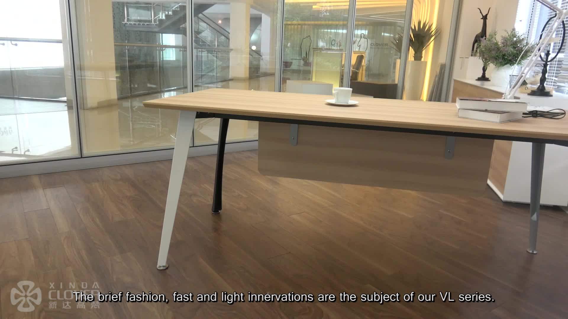 Modern White Particle Board 1 Meter Office Desk Office Furniture Desk