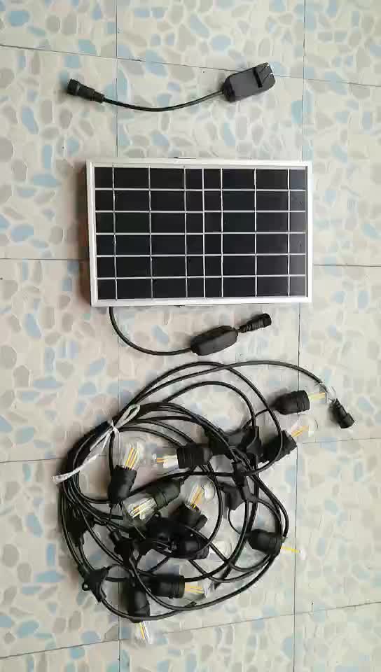 Solar Powered String Lights Set 3v 12v Led Bulbs And Solar Panel