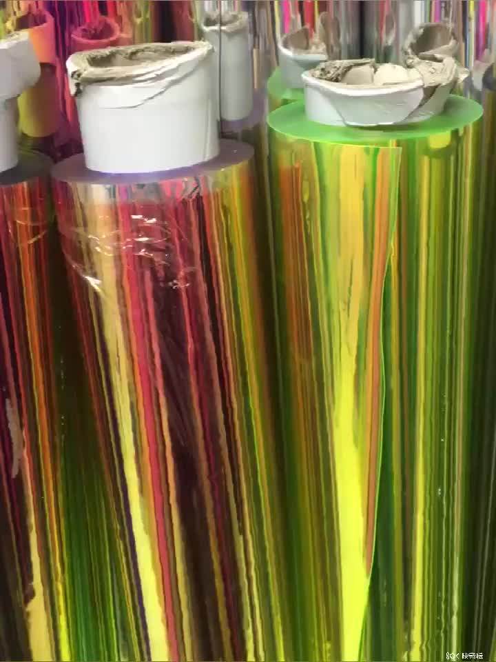 2020 Pvc Mirrored Shiny Iridescent Transparent Plastic Dichroic Film