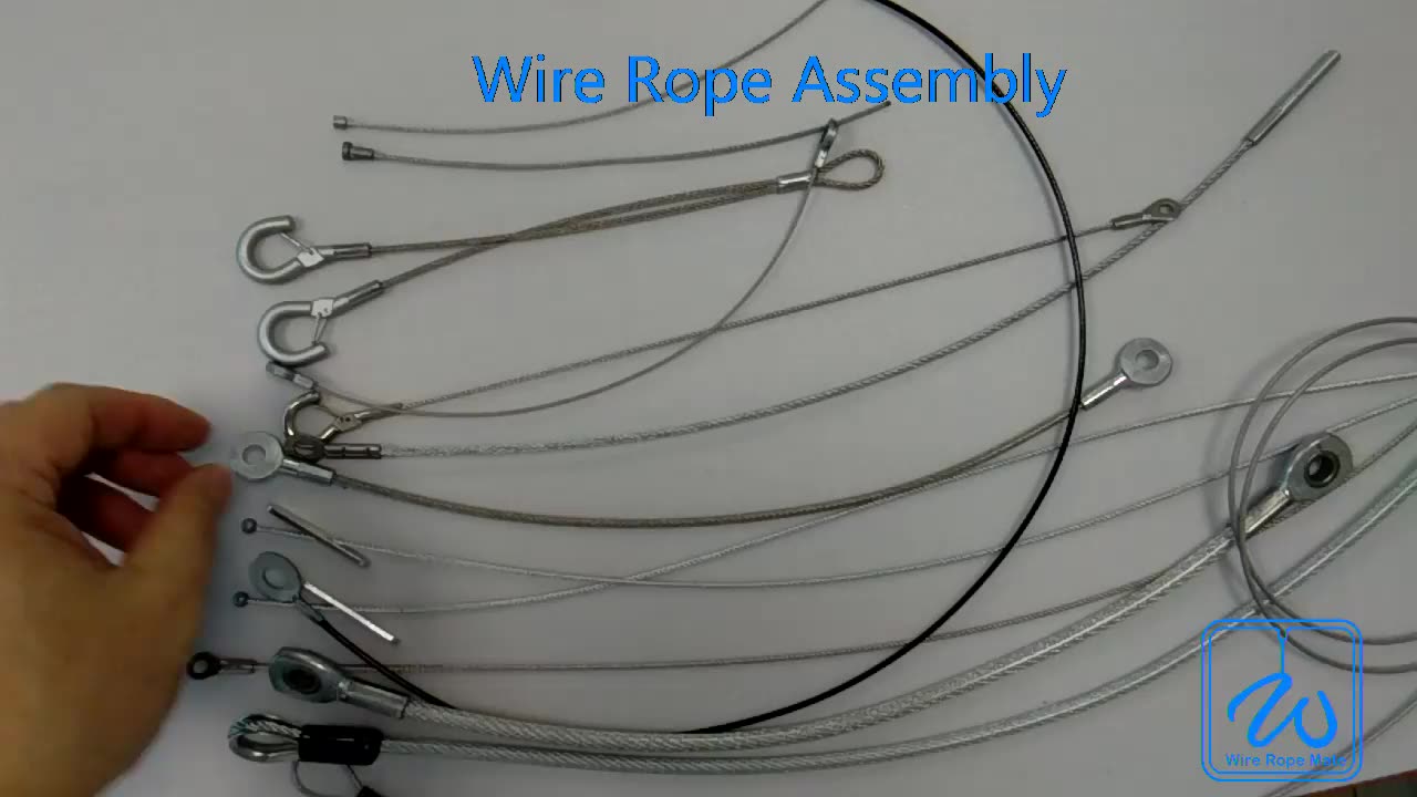 Steel Cable High Tensile Wire Rope Lifting Sling Pendant Lines Swaged Sockets Wire Rope Gear