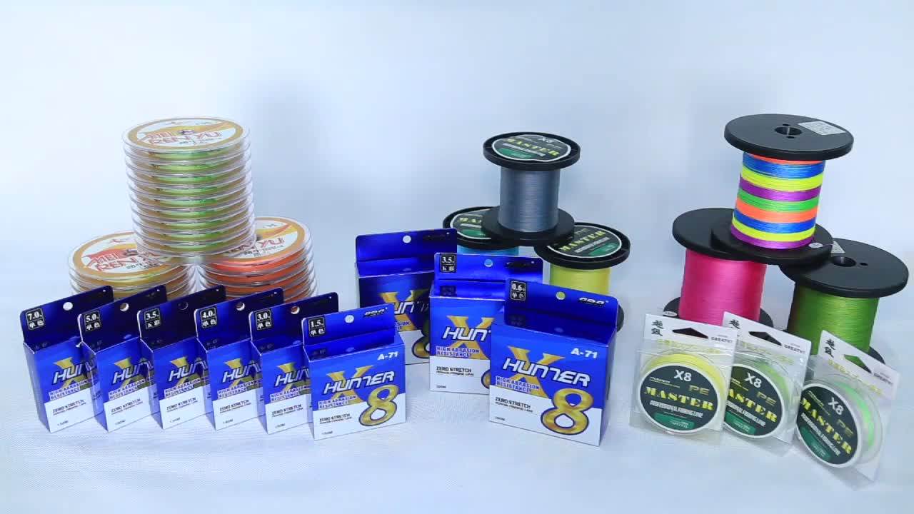 Aba High Quality 8 Strands 1000m Multifilament Pe Braided Fishing Line