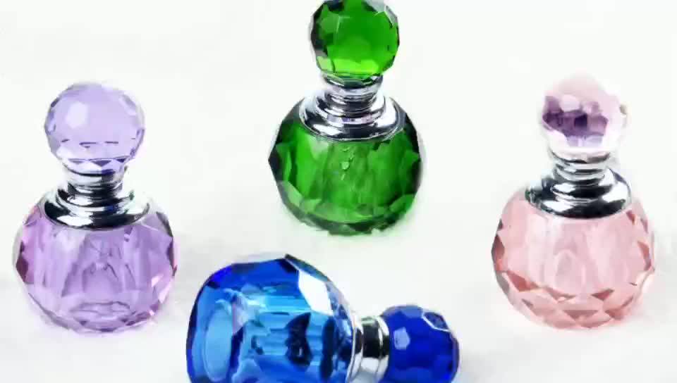 Wholesale Perfume Oil Crystal Bottle Small 8ml Beautiful Luxury Empty Crystal Glass Perfume