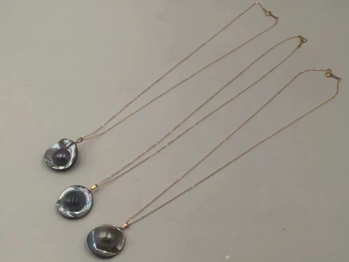 Pearl Pendant Necklace,14k Gold Filled 