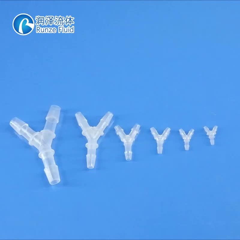 Convenient Widely Used Plastic Y Shaped Connector Pp Plastic Hose Tube