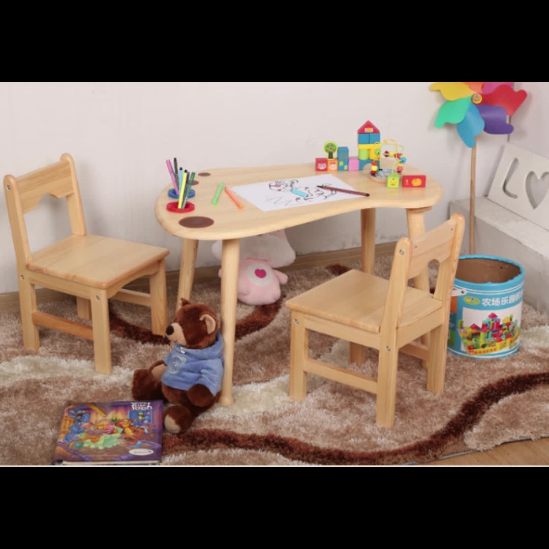 Preschool Children Wooden Furniture Sets Classic Table And Chairs
