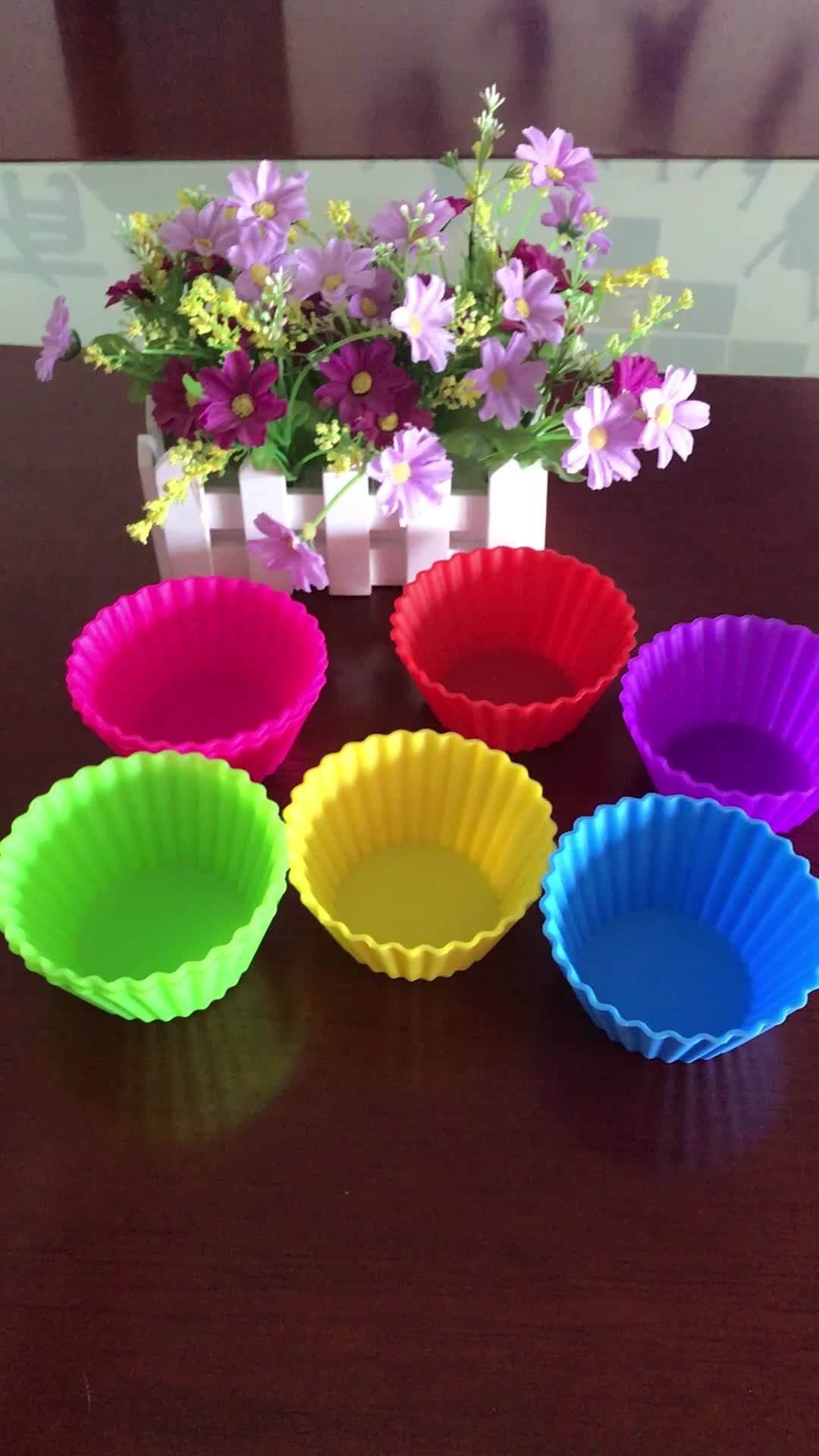 Silicone Reusable Cupcake Liners,Silicone Baking Muffin Cups Liners