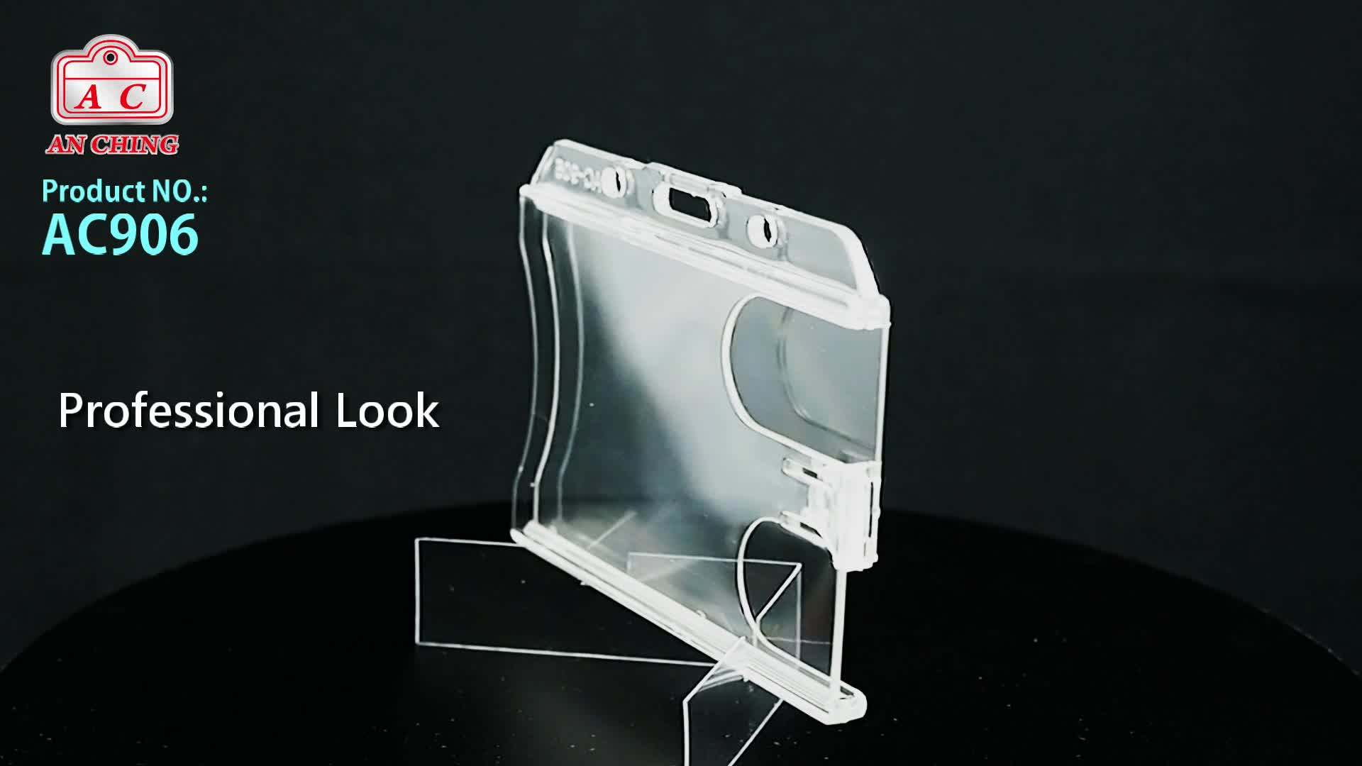 Crystal Clear Plastic Id Name Two Cards Holder Buy Id Card Holder