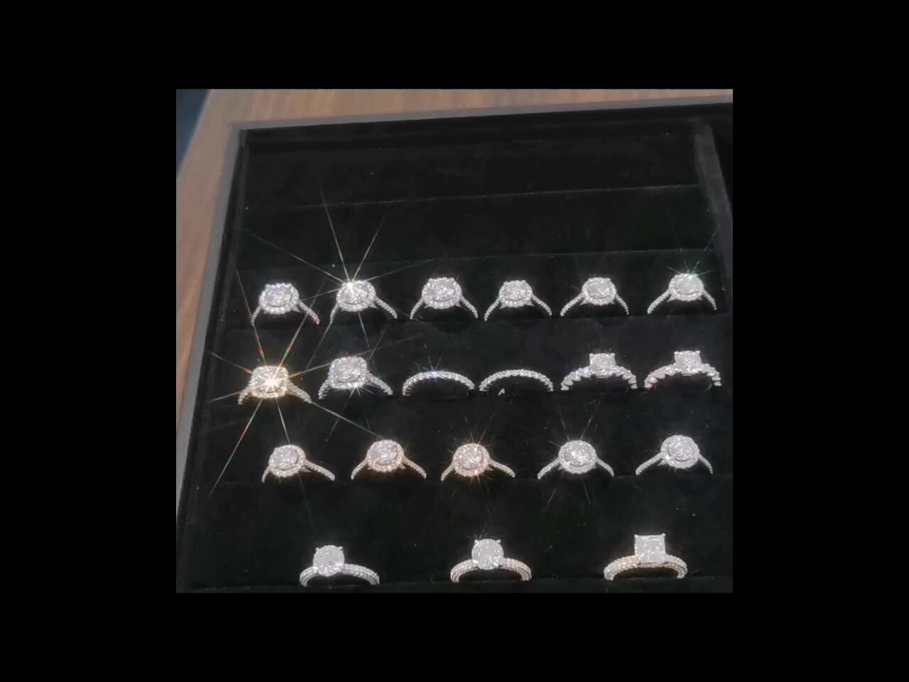 3.0ct Moissanite Jewelry Vvs Rings Real Gra Certified Cushion Cut 925