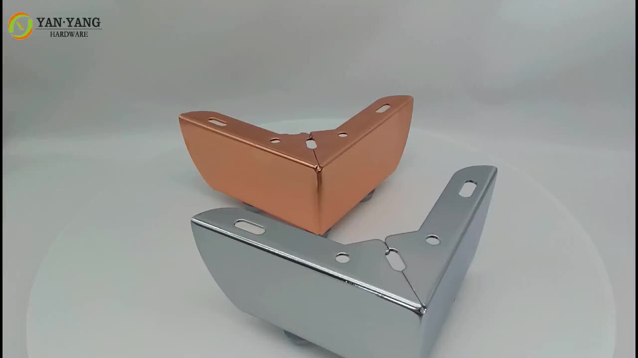 Glänzend Glänzend 55mm Hohe Moderne Ecke Chrom Metall Füße Für Sofa