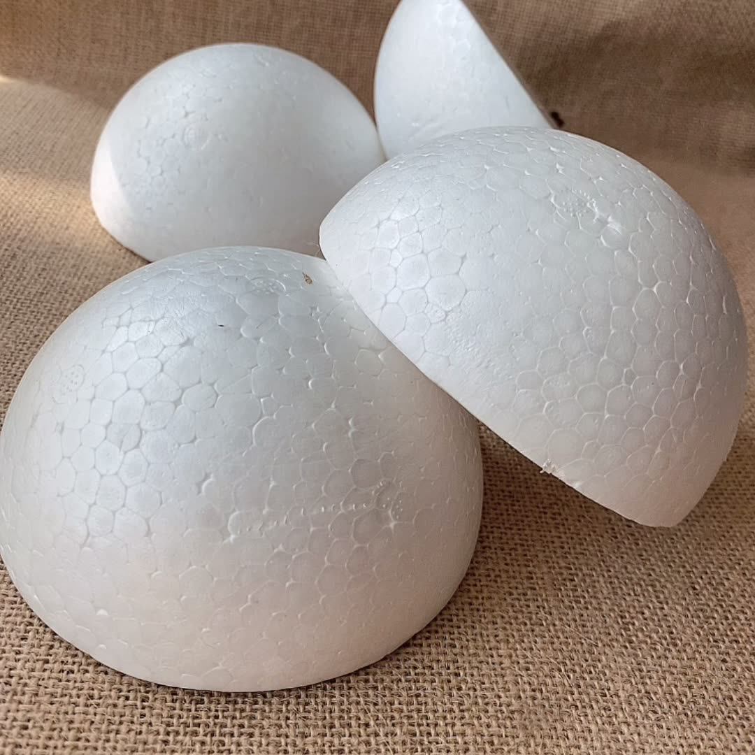 White Polystyrene Styrofoam Foam Half Balls For Diy Crafts Buy Foam