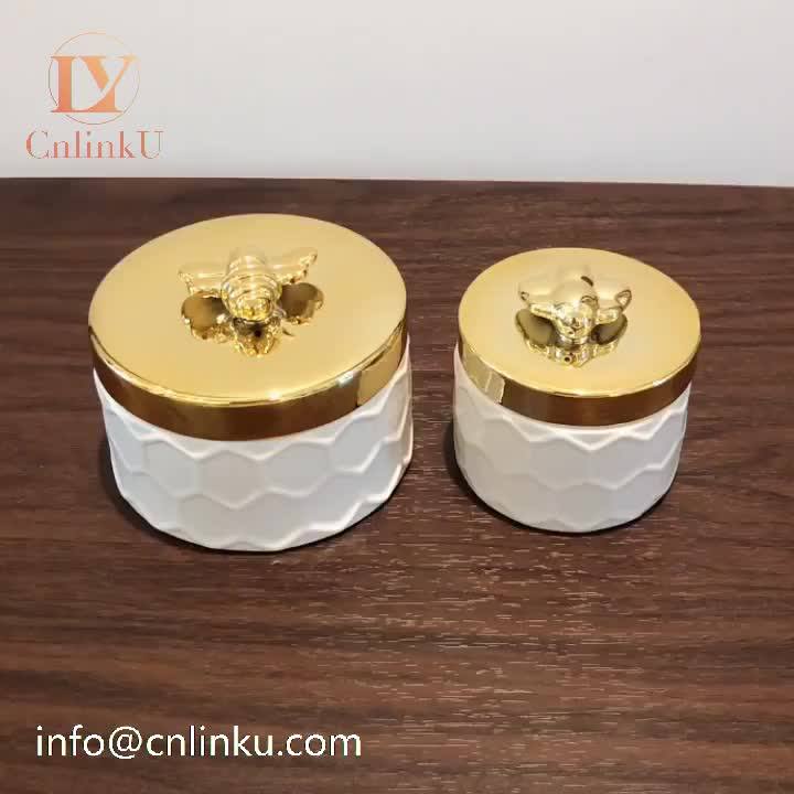 Handmade Gift Organizer Necklace Container Storage Case Ceramic Trinket