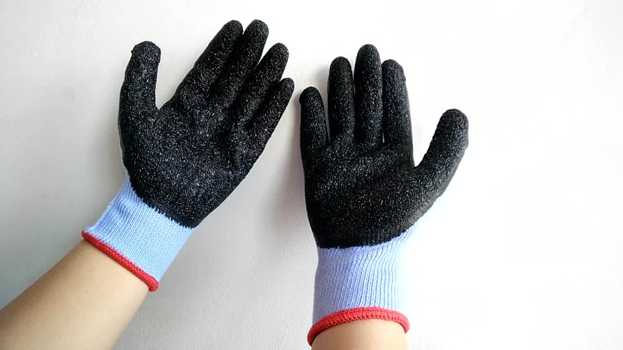 21 Gauge Knitted Cotton Palm Coated Latex Working Glove Buy Knitted