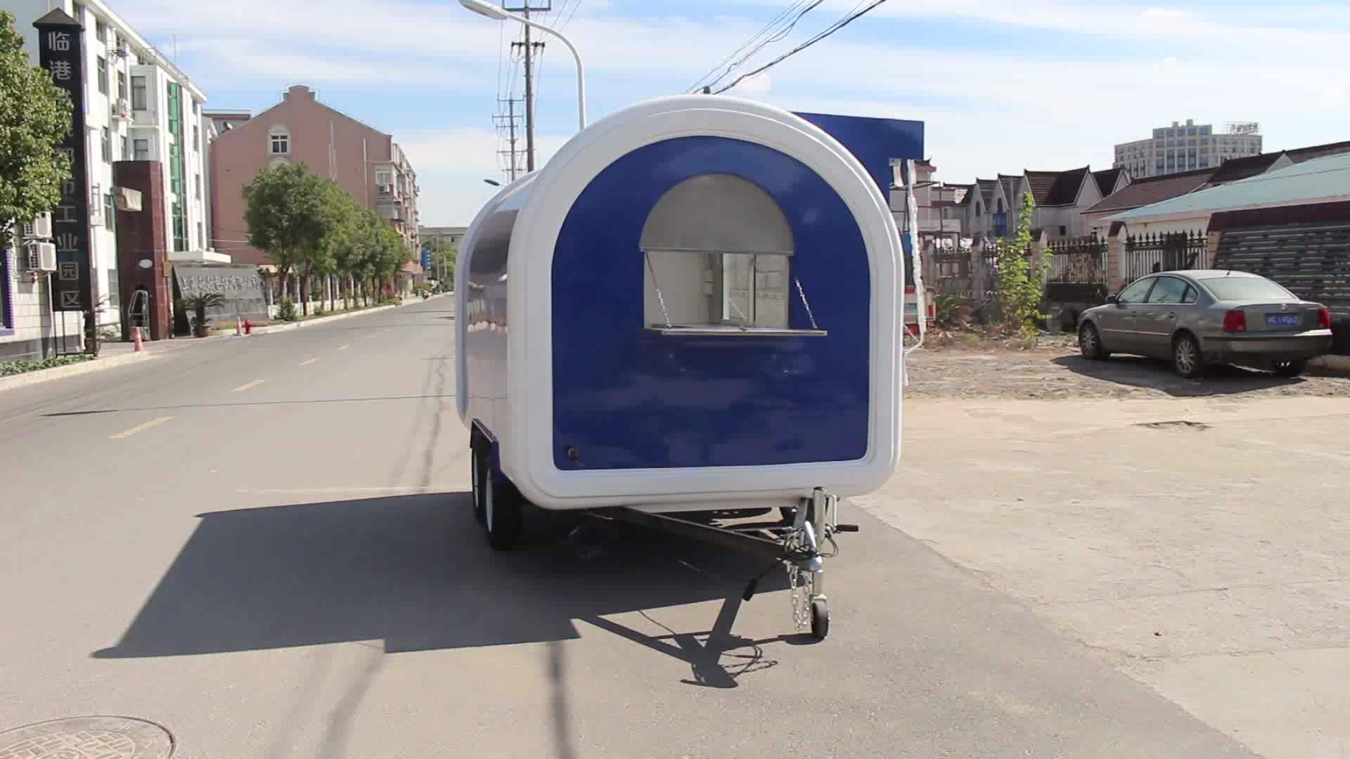 Jxfr300wh Fiberglass Food Kiosks Mobile Food Shop For Hot Food/ Retail