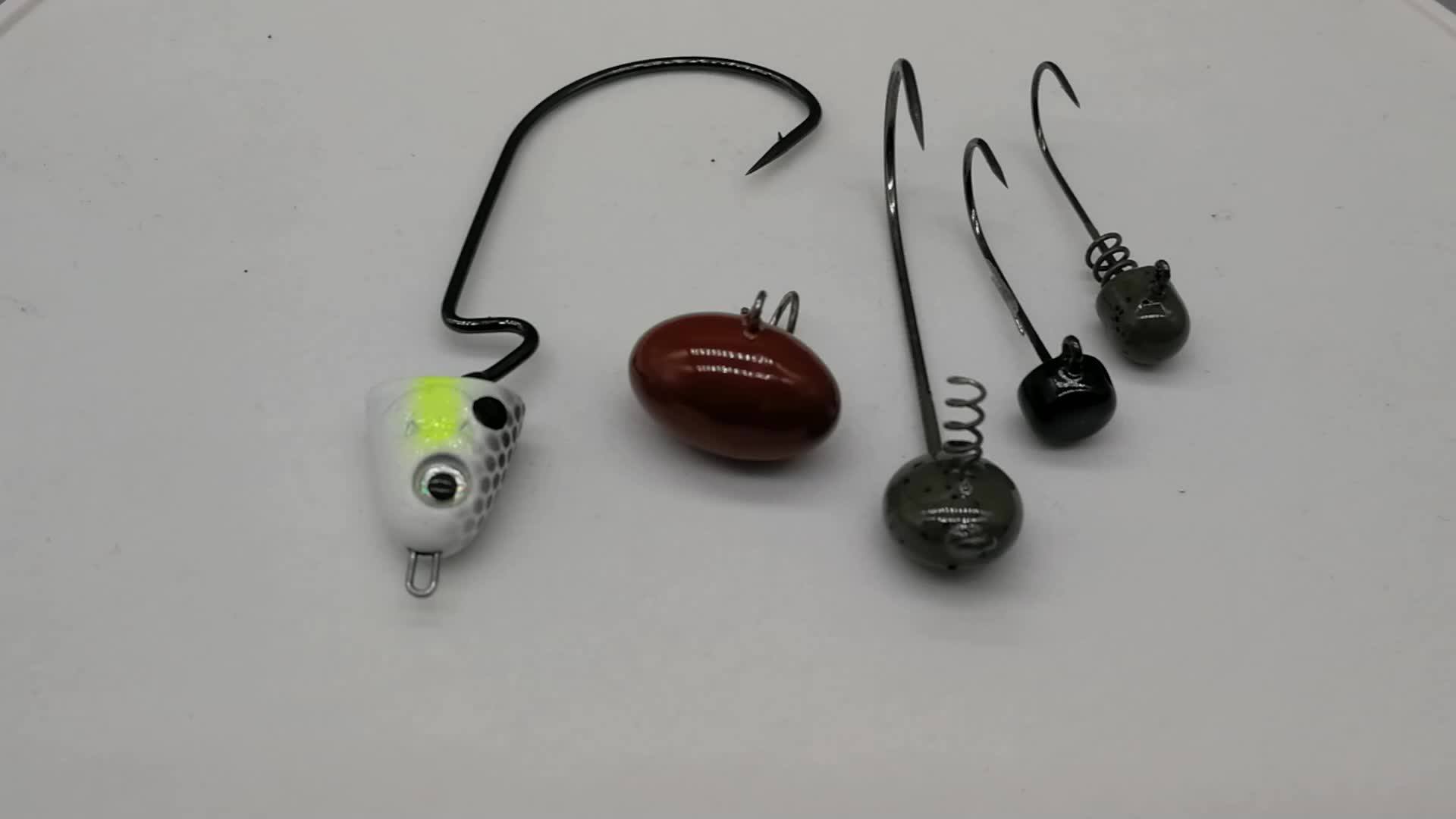 Hot Fishing Jig And Sinker For Bass Tungsten Resin Weedless Football