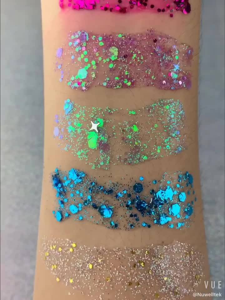 Cosmetic Face Hair Nails Makeup Long Lasting Sparkling Eyeshadow Gel