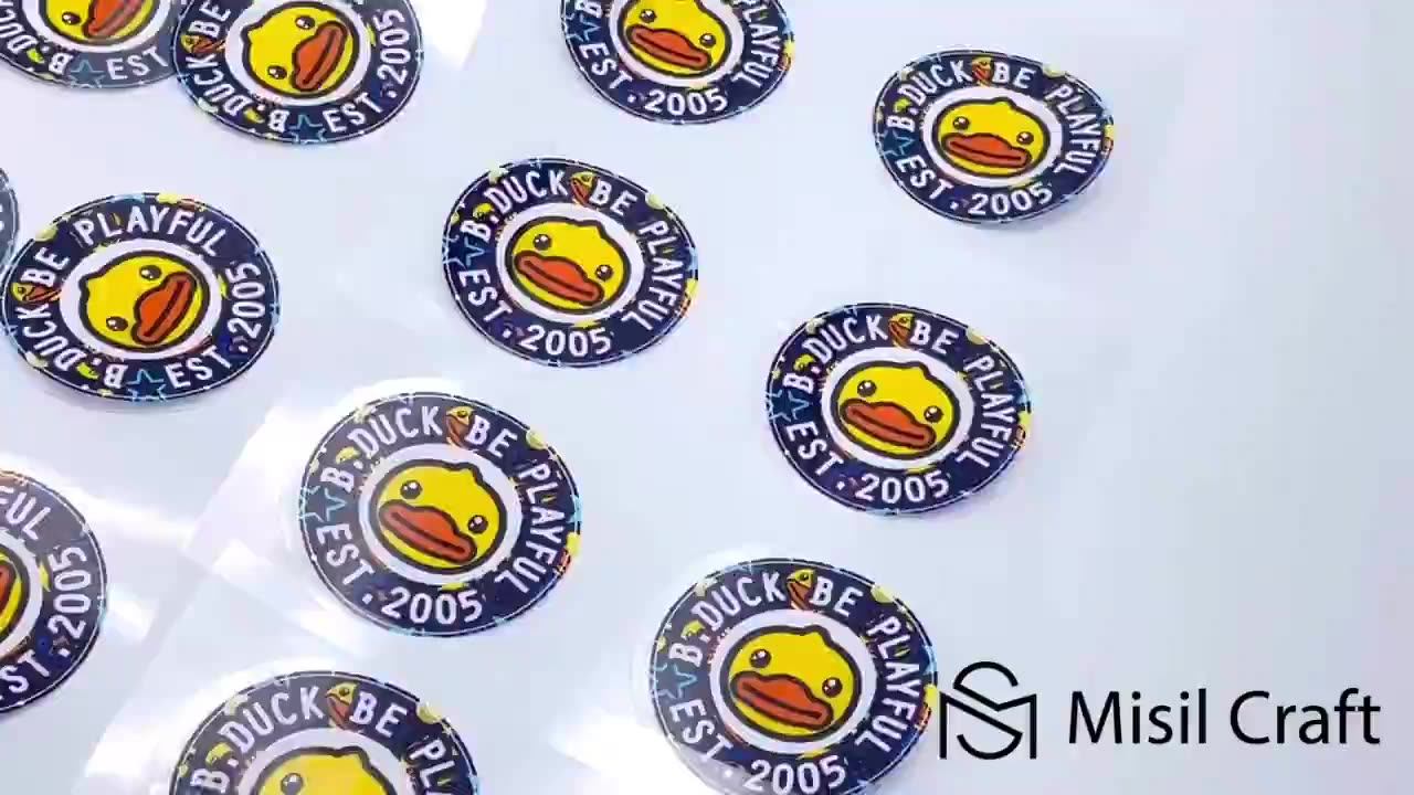 Manufacturing Custom Transparent Clear Logo Label Round Shape Sticker
