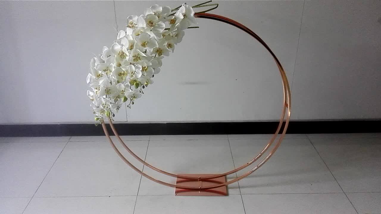 2019 New Tall Rose Gold Metal Flower Stand Wedding Centerpieces For