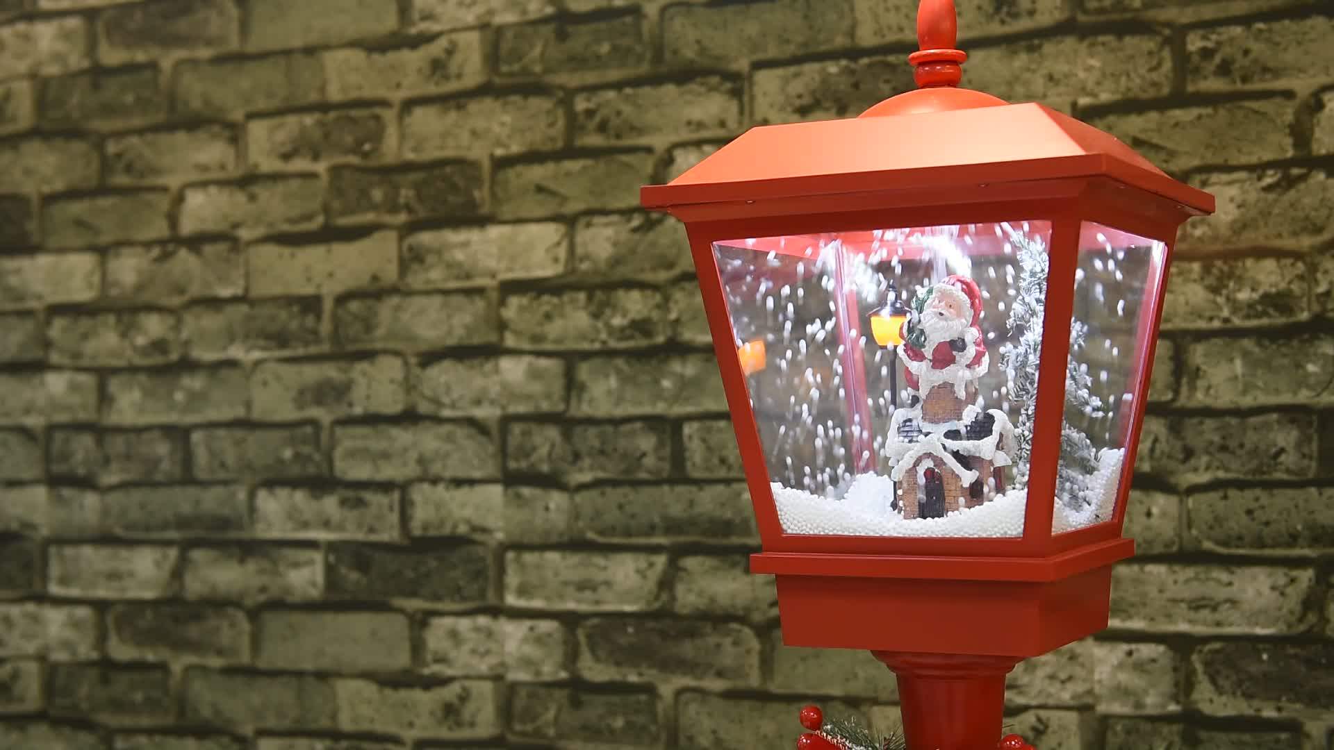 Waterproof Led Outdoor Christmas Light Snowing Vertical Streetlamp