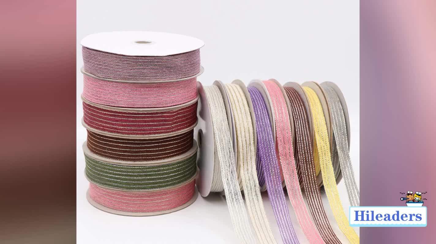 Fashion Natural And Ecofriendly Jute Ribbon With Gold Line Buy