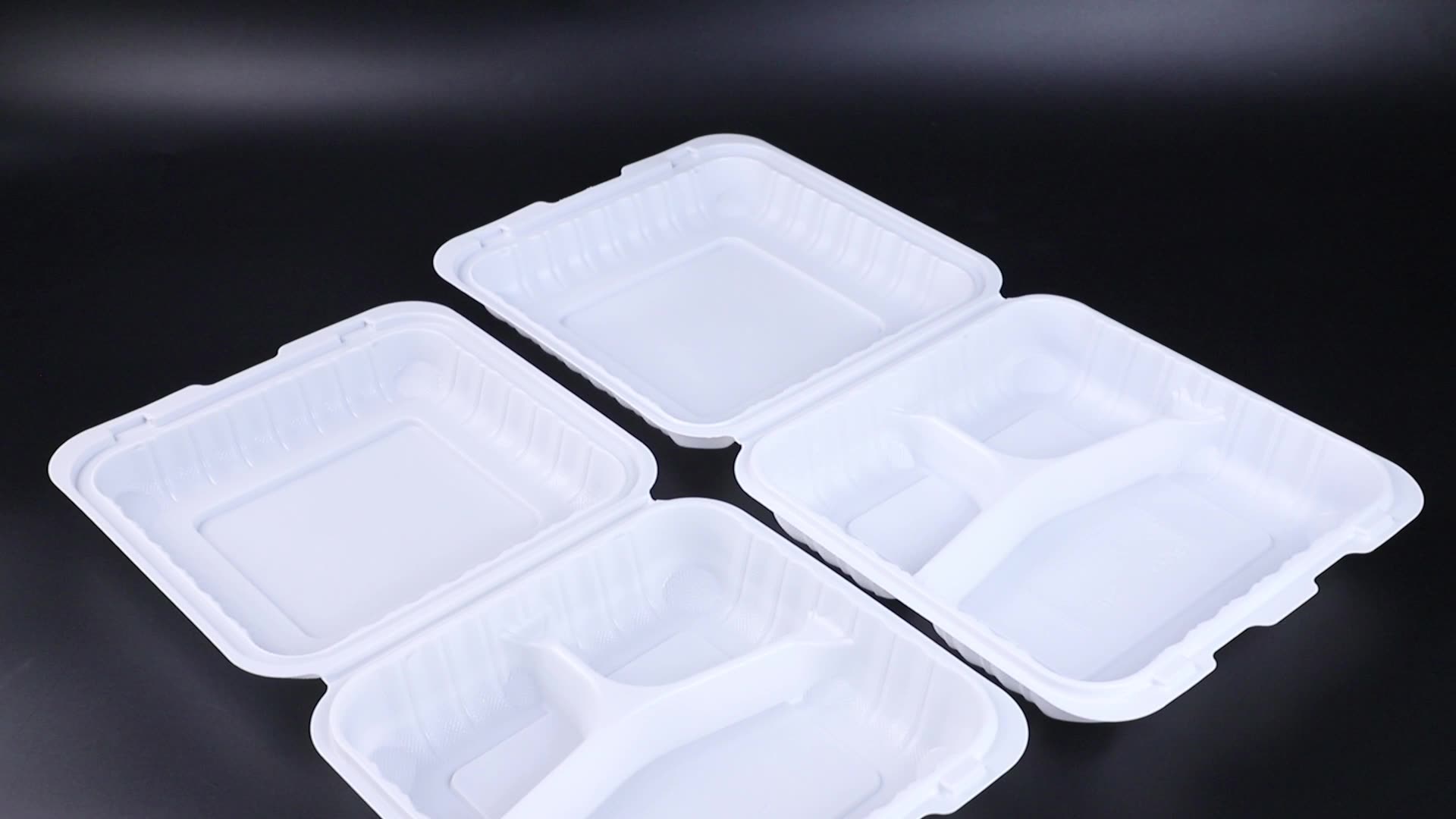 6x6 Inch Ecofriendly Clamshells Thermoformed Hinged Sustainable Togo